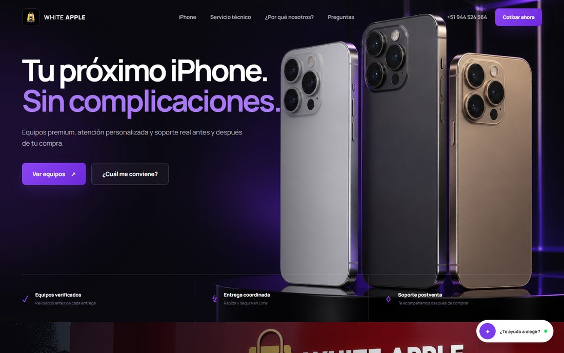 White Apple — venta de iPhones premium